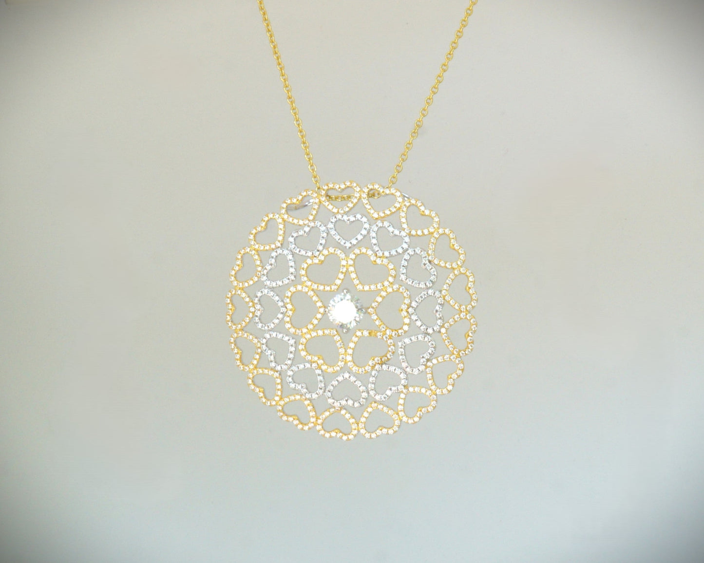 Damenanhänger L.O.V.E. in Multi Color Silber (925) mit Zirkon facettiert