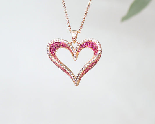 Damenkette Esme – Herzanhänger rosegold vergoldet | NM in L.O.V.E. Kollektion