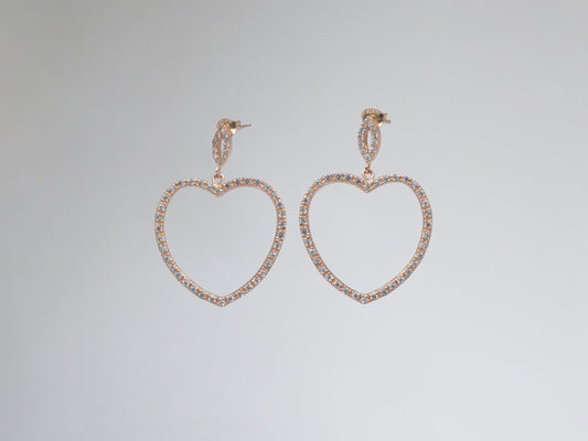 Herz-Ohrringe Julia – Rosévergoldet mit Zirkonia | NM in L.O.V.E. Kollektion
