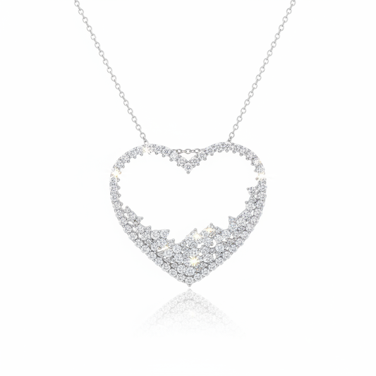 Damen Silberkette Mila – Herzanhänger mit Zirkonia | NM in L.O.V.E. Kollektion