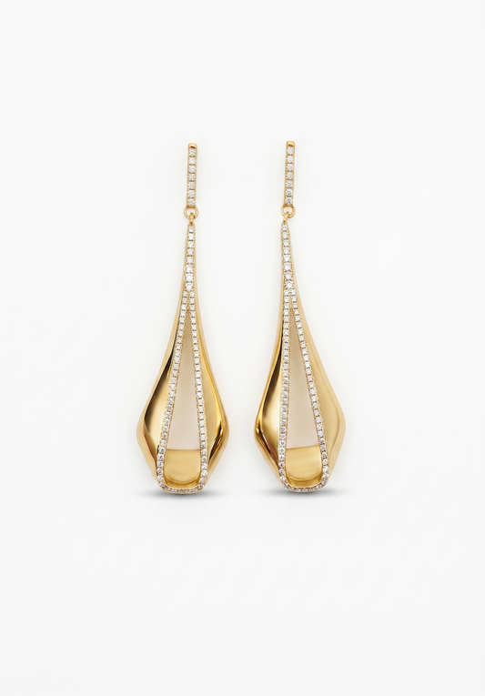 Elli Set-Statement-Ohrringe & Collier – 925 Silber, 14K vergoldet | NM Shine (Kopie)