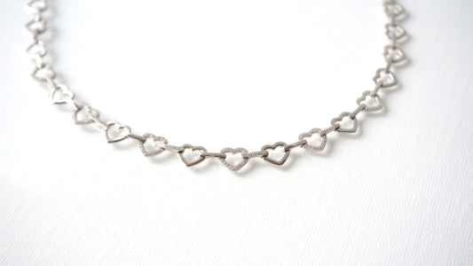 Collier Eternity LOVE, Sterlingsilber (925) mit Zirkon facettiert