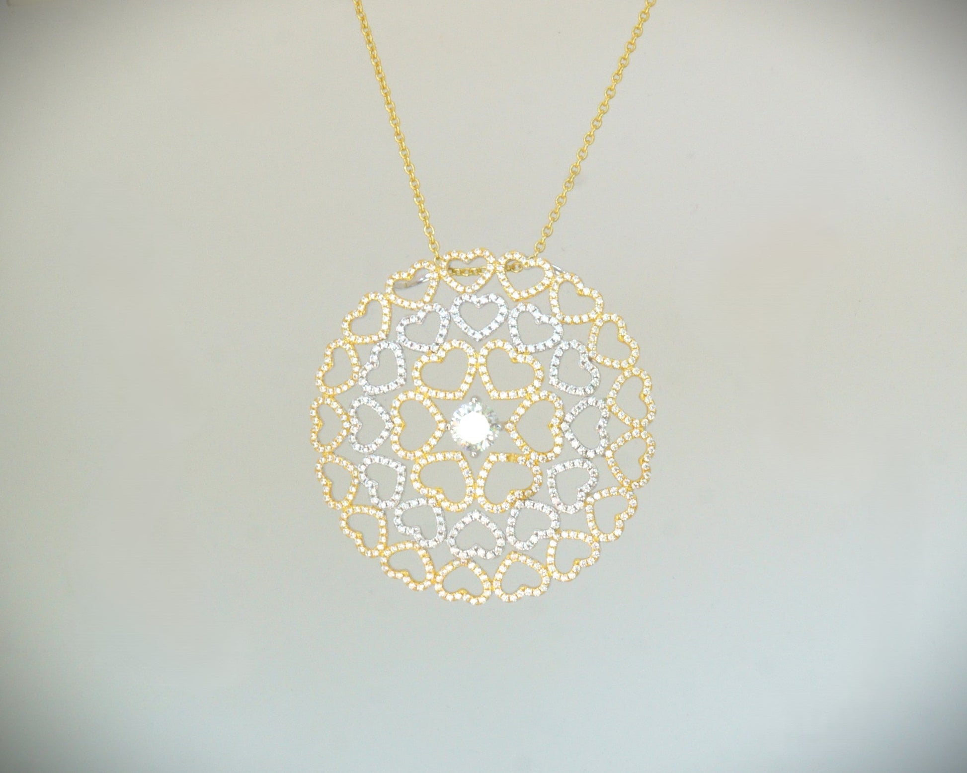 Damenanhänger L.O.V.E. in Multi Color Silber (925) mit Zirkon facettiert