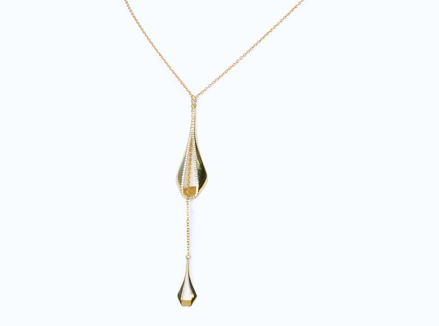 Damenkette mit imposantem Anhänger  in Sterlingsilber (925) voll mit Zirkon facettiert