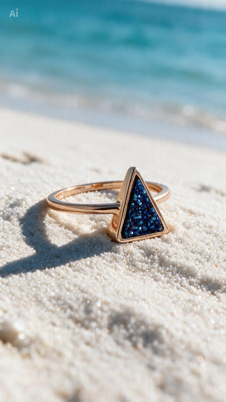 Stella Blu Ring mit blauem Druzy-Stein – Ansicht 5