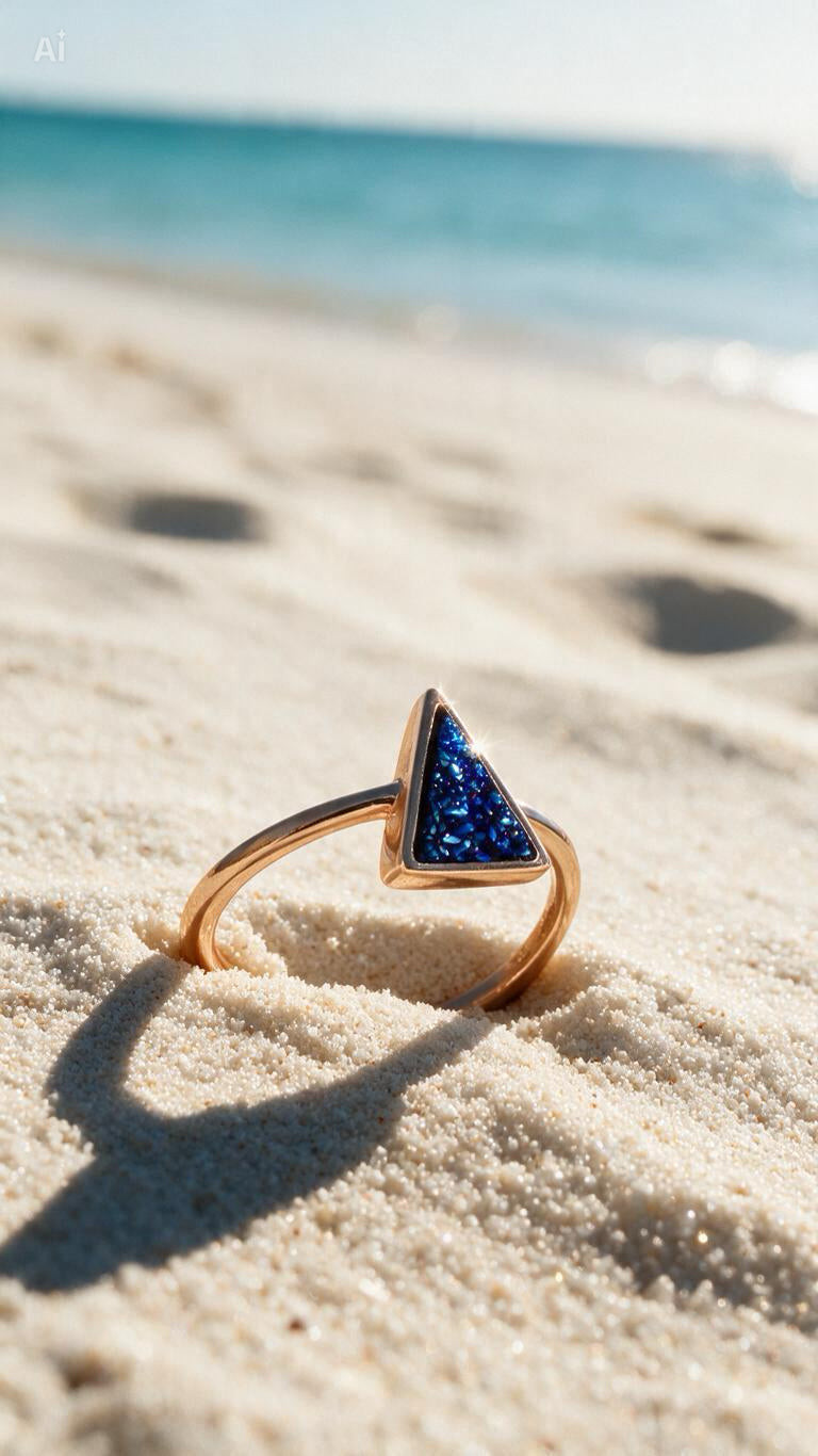 Stella Blu Ring mit blauem Druzy-Stein – Ansicht 3