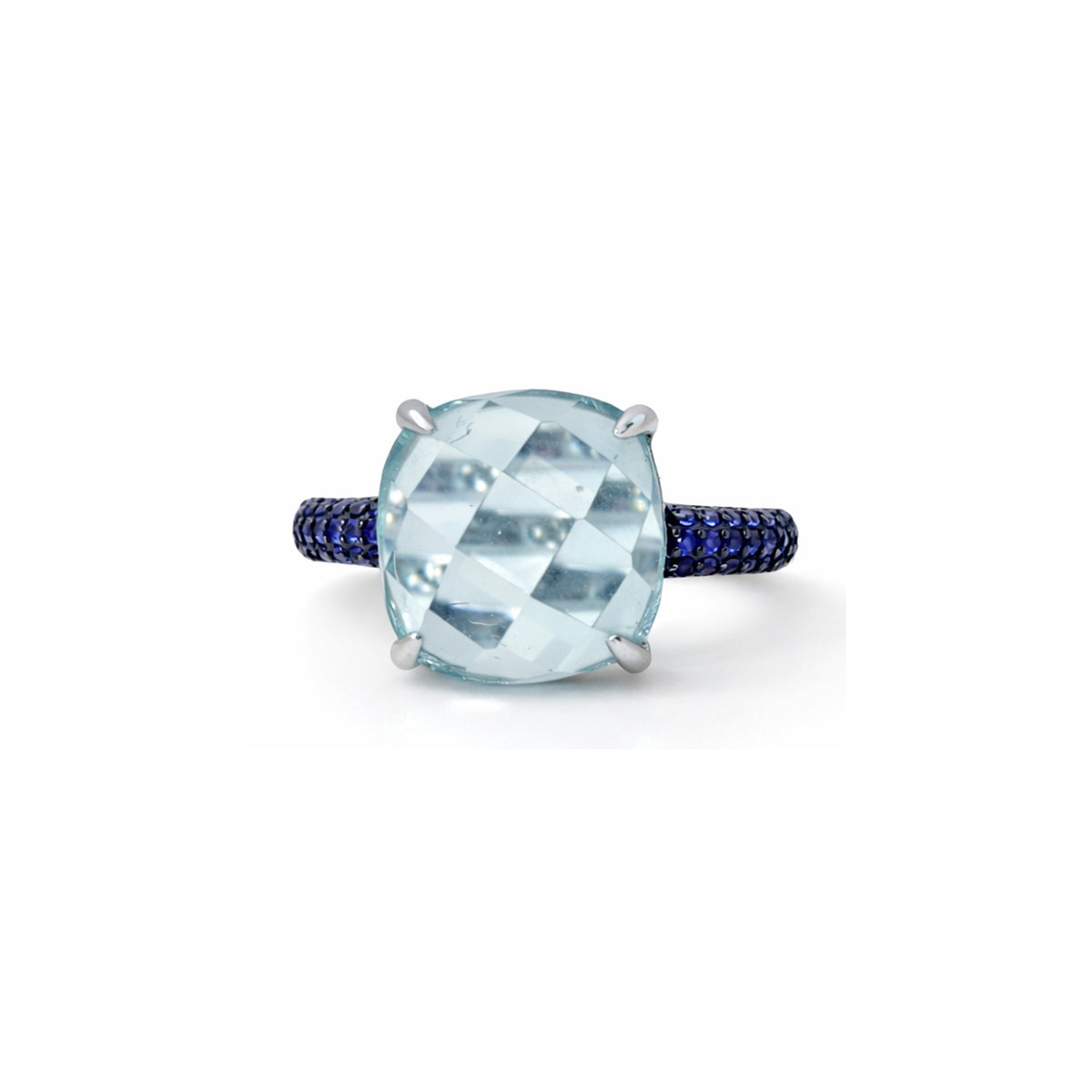 Estelle Zaffiro Ring 925 Silber mit blauer Zirkonia