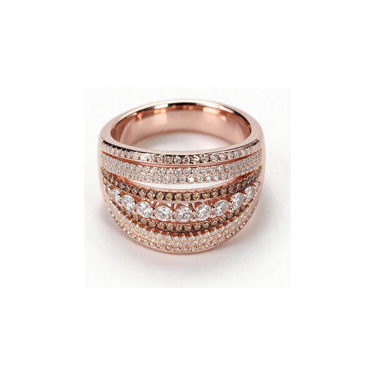 Solara Ring 925 Silber rosévergoldet mit Zirkonia
