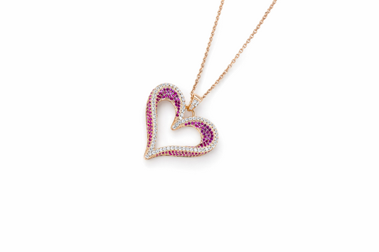 Damenkette Esme – Herzanhänger rosegold vergoldet | NM in L.O.V.E. Kollektion