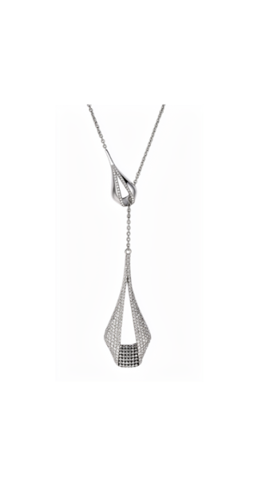 LIVIA Y-Kette aus 925 Sterling Silber – Elegantes Collier mit Drop Anhänger & klaren Zirkonia | NM MEGA Shine Kollektion