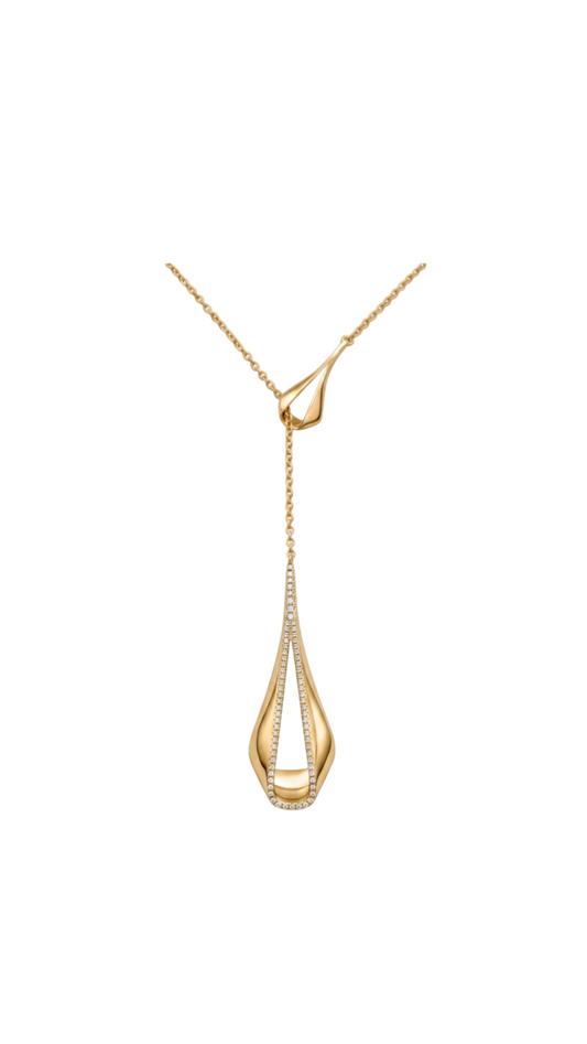 ELLI Y-Kette aus 925 Sterling Silber vergoldet – 18K Gold Collier mit Zirkonia | Nina Marie SHINE Kollektion