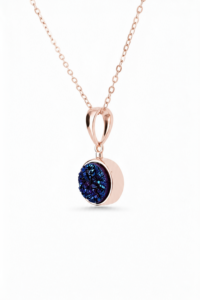 Stella Blu Kette mit blauem Druzy-Anhänger – Ansicht 2
