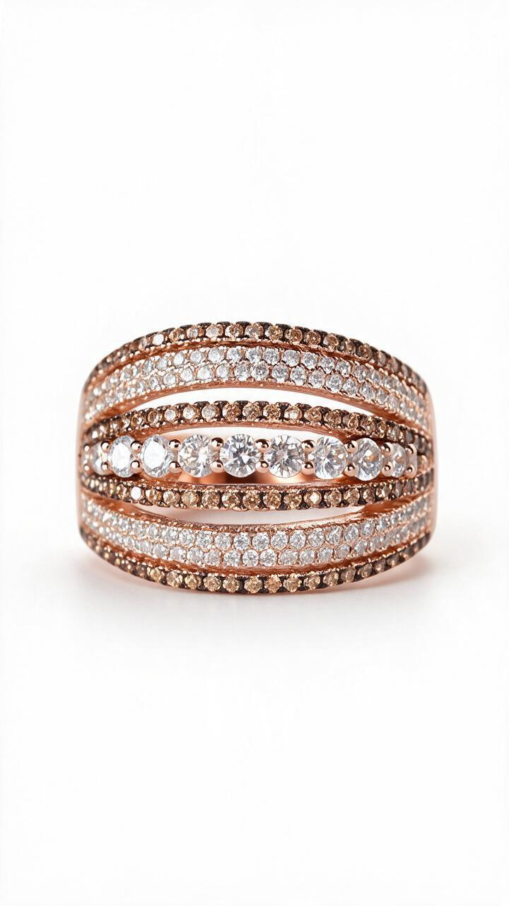 Solara Ring aus 925 Silber rosévergoldet mit Zirkonia