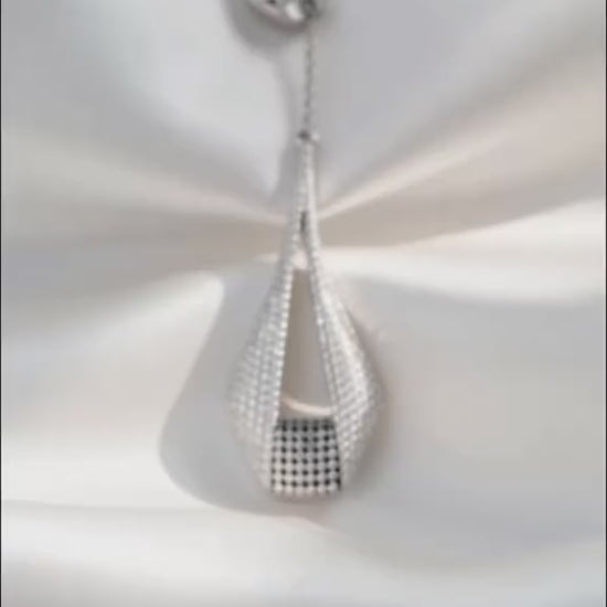 Livia Ohrringe und Y-Kette mit Drop-Anhänger aus 925 Silber, vergoldet