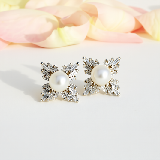Aurora – Ohrstecker mit Süßwasserperlen & Silber